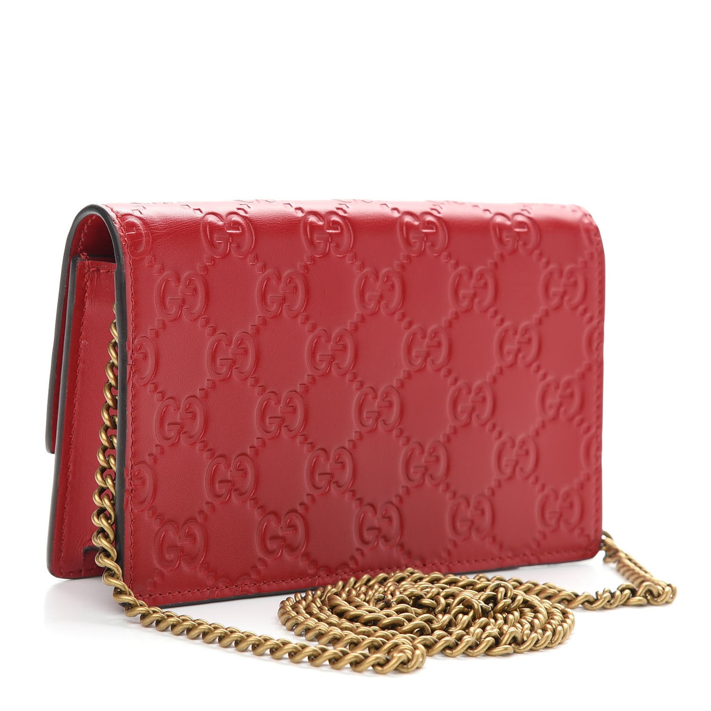 Guccissima Mini Cherry Chain Bag Hibiscus Red