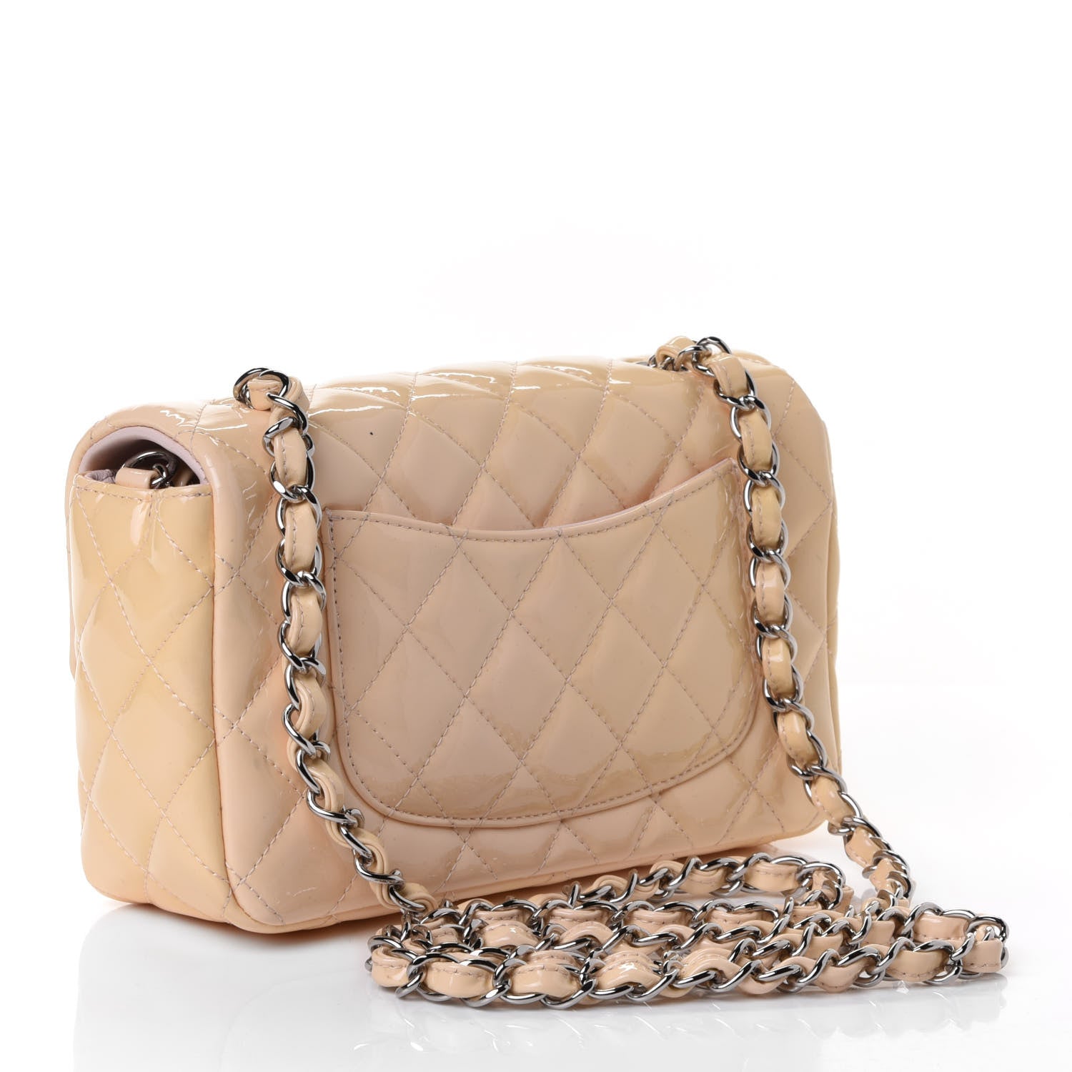Chanel Patent Calfskin Quilted Mini Rectangular Flap Rose Clair 2 of 4
