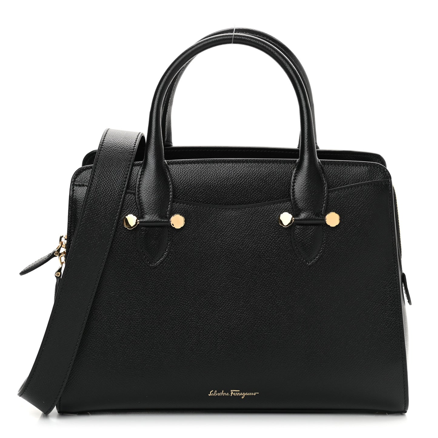 Hammered Calfskin Today Satchel Black