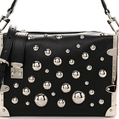 Louis Vuitton LV X YK Calfskin Brass Metal Dots Side Trunk Black 7 of 11