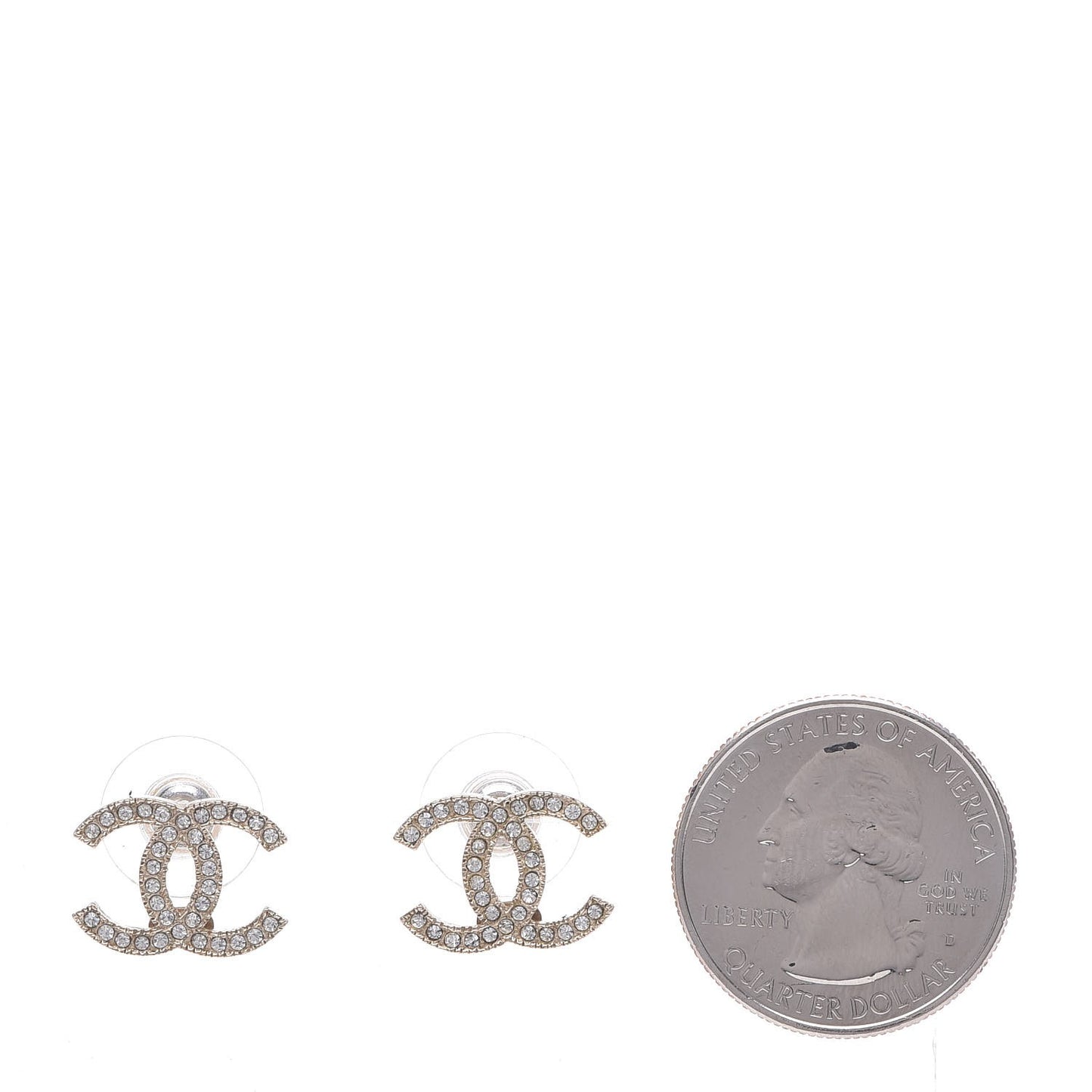 Crystal CC Earrings Gold