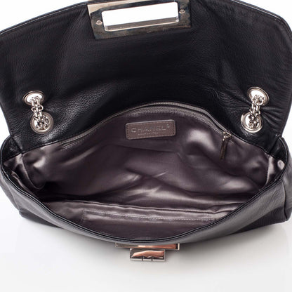 Chanel Leather Mademoiselle Lock Flap Bag Black 8 of 9
