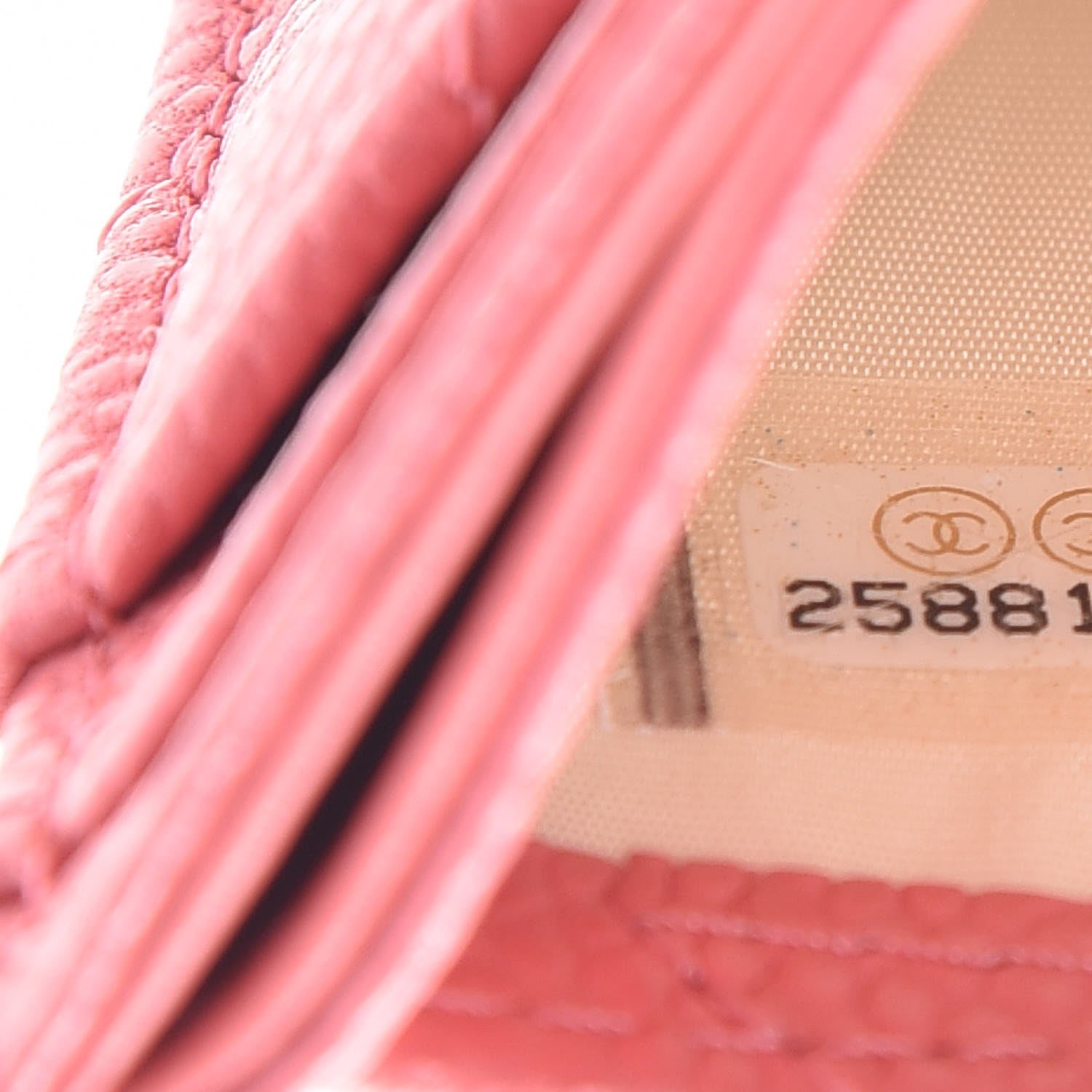 Chanel Metallic Caviar Quilted Card Holder Pink 8 of 9
