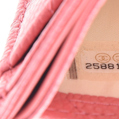 Chanel Metallic Caviar Quilted Card Holder Pink 8 of 9