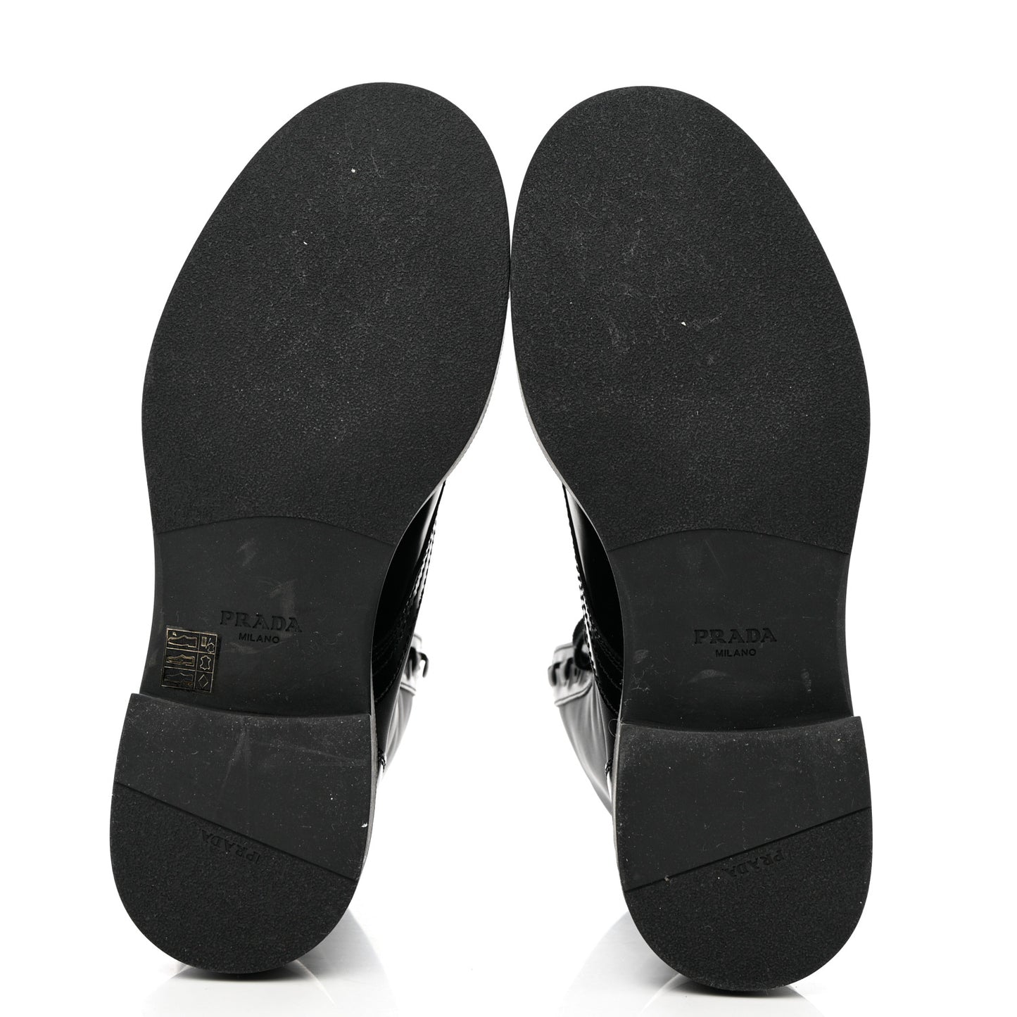 Spazzolato Re-Nylon Metal Triangle Logo Mens Combat Boots 8 Black