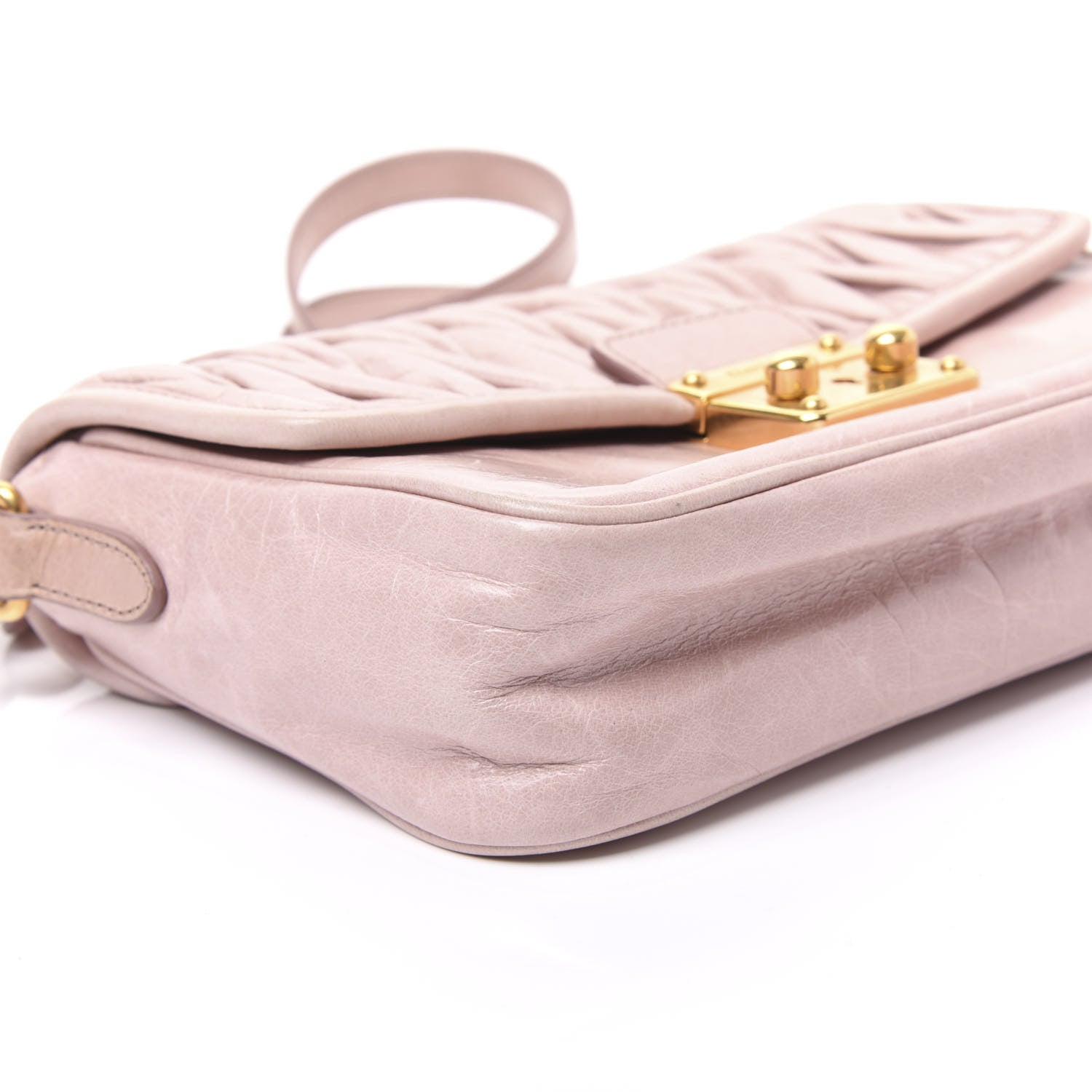Miu Miu Vitello Lux Matelasse Crossbody Flap Mughetto 5 of 9