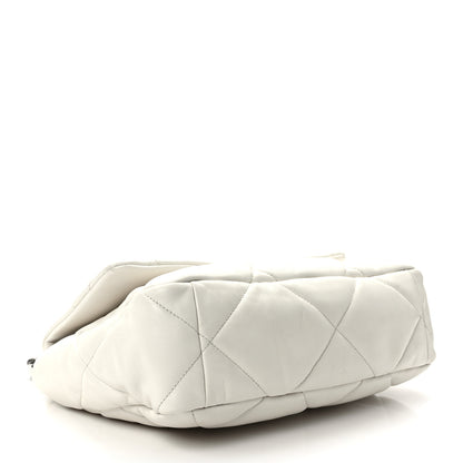 Chanel Lambskin Quilted Large Chanel 19 Flap White 4 of 12