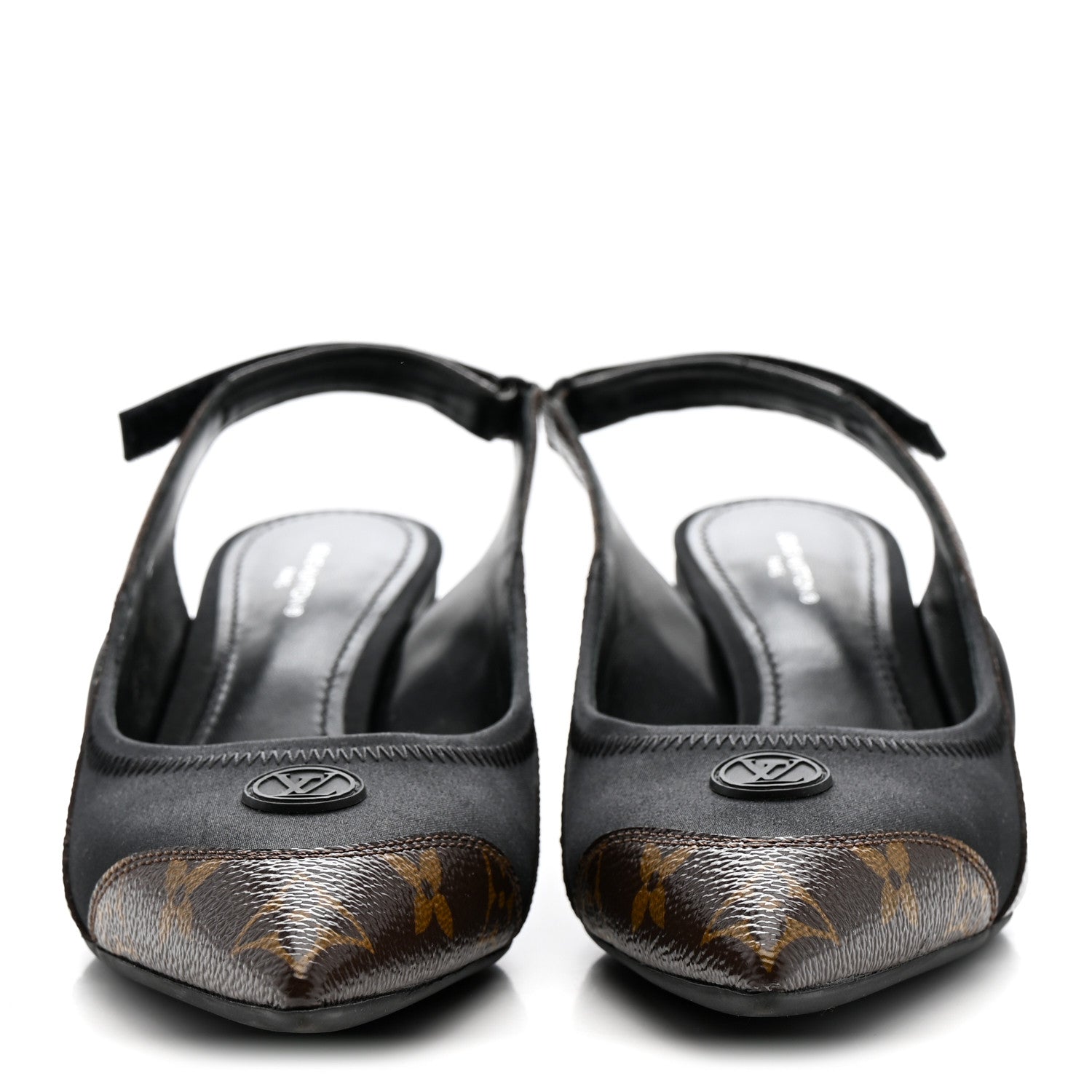 Louis Vuitton Patent Monogram Archlight Slingback Pumps Black 3 of 12