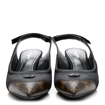 Louis Vuitton Patent Monogram Archlight Slingback Pumps Black 3 of 12