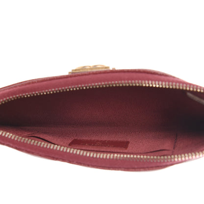 Chanel Caviar Quilted Classic Zip Boy Pouch Burgundy 5 of 12