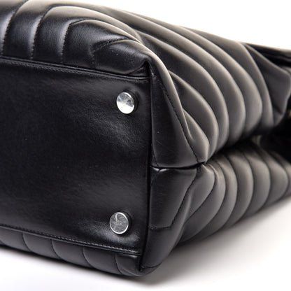 Saint Laurent Calfskin Y Quilted Monogram Large Loulou Chain Satchel Black 7 of 11