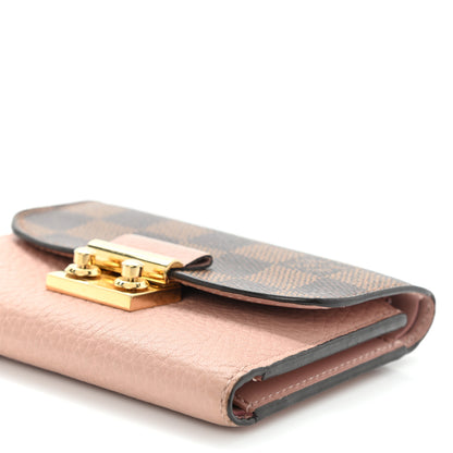 Louis Vuitton Damier Ebene Croisette Compact Wallet Magnolia 8 of 8