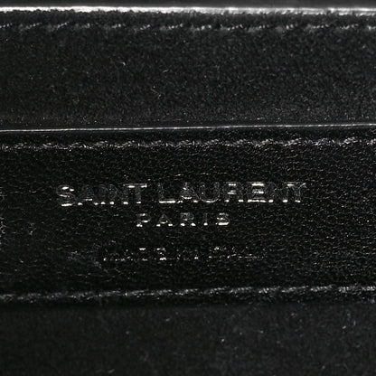 Saint Laurent Grained Calfskin Medium Monogram Sunset Satchel Black 6 of 14