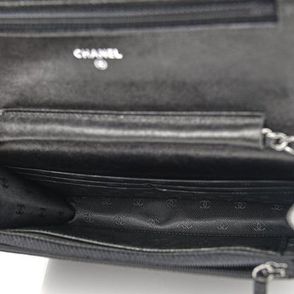 Chanel Goatskin Wallet on Chain WOC Black 4 of 12