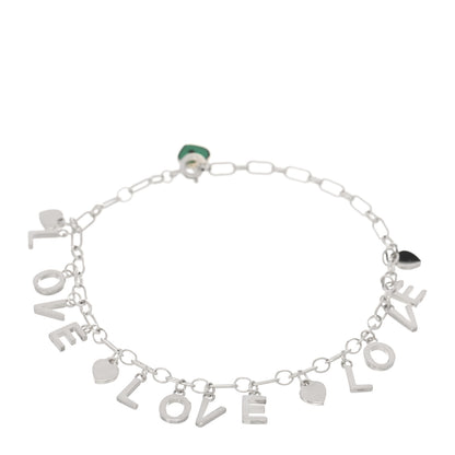 Tiffany Sterling Silver Enamel Love Charm Bracelet Blue 1 of 3