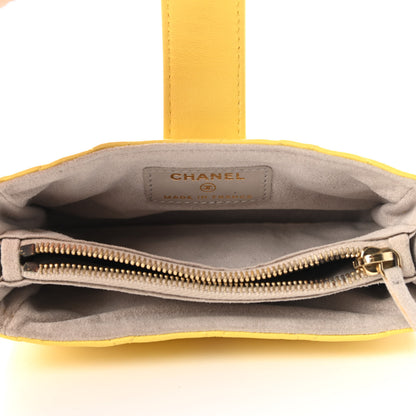 Chanel Calfskin Quilted Zipped Pocket Wallet Yellow 5 of 7