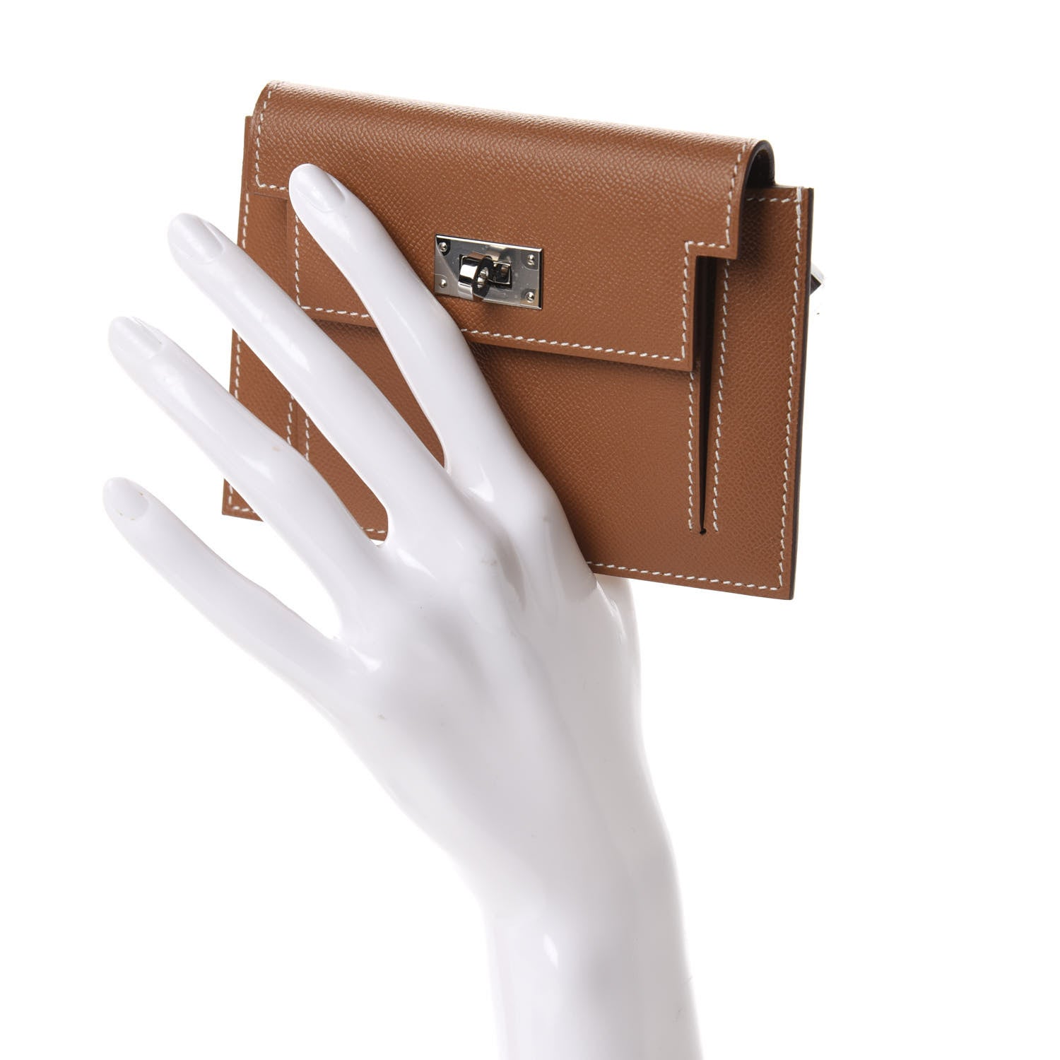 Hermes Epsom Kelly Pocket Compact Wallet Gold 2 of 8
