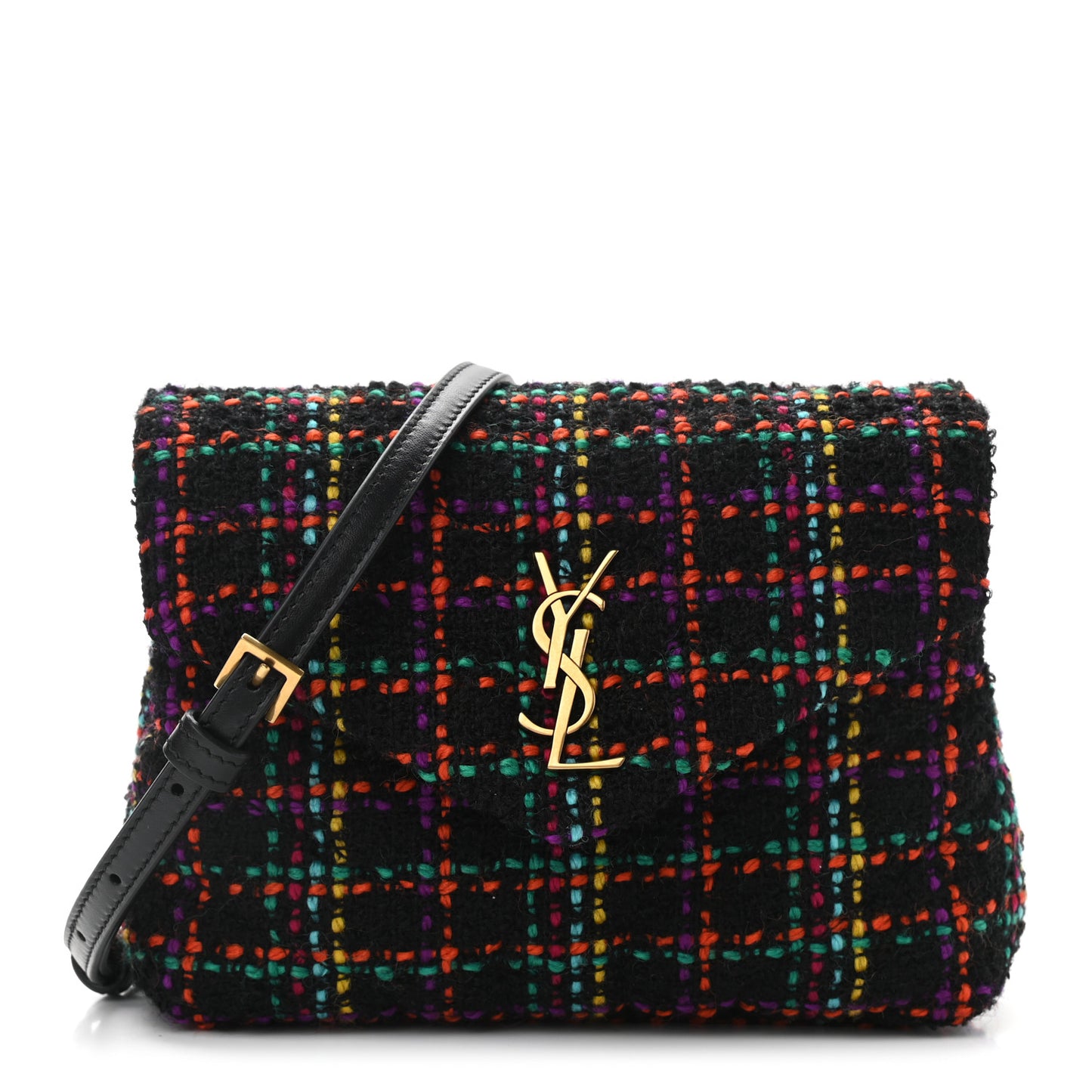 Tweed Toy Loulou Shoulder Bag Black