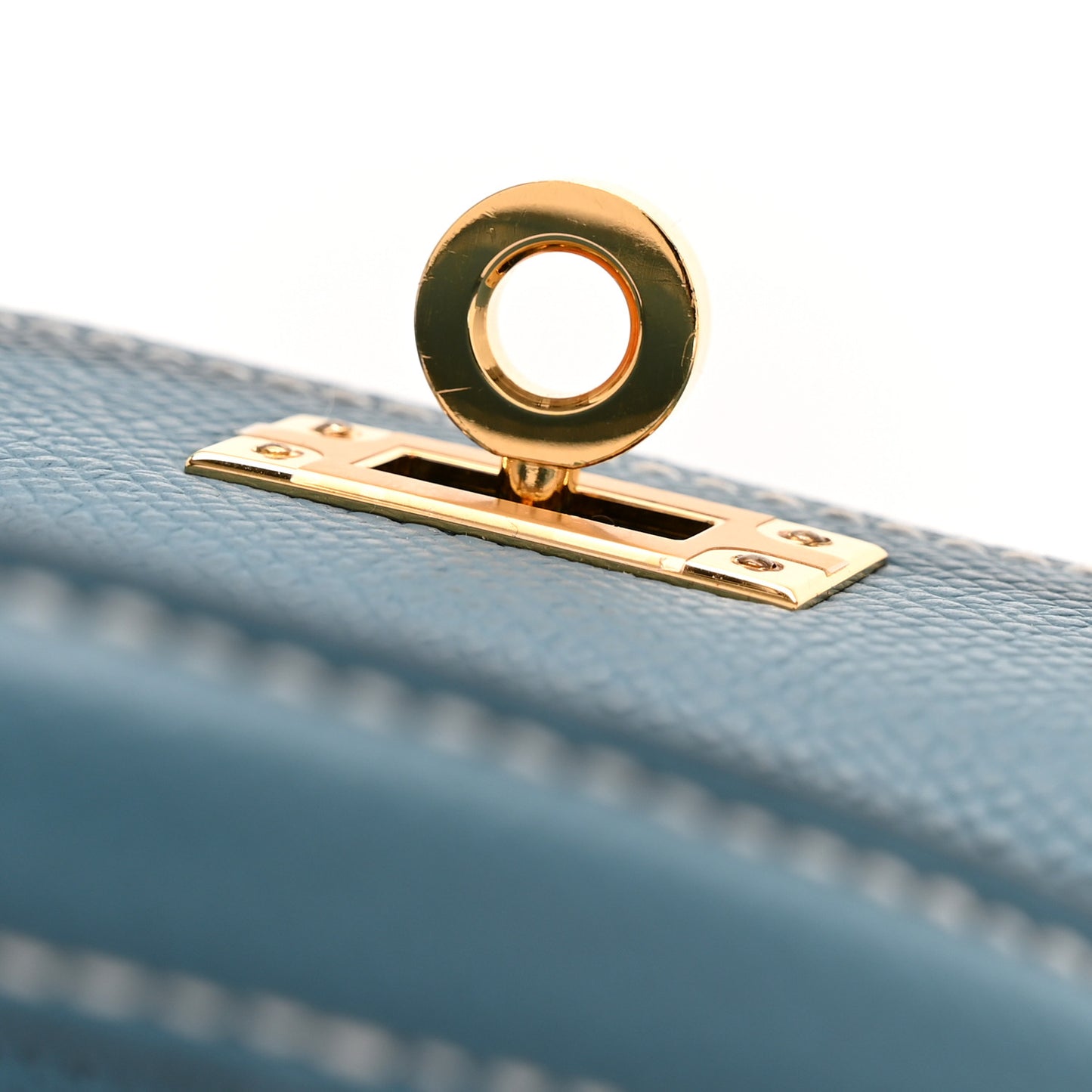 Epsom Mini Kelly Sellier 20 New Blue Jean