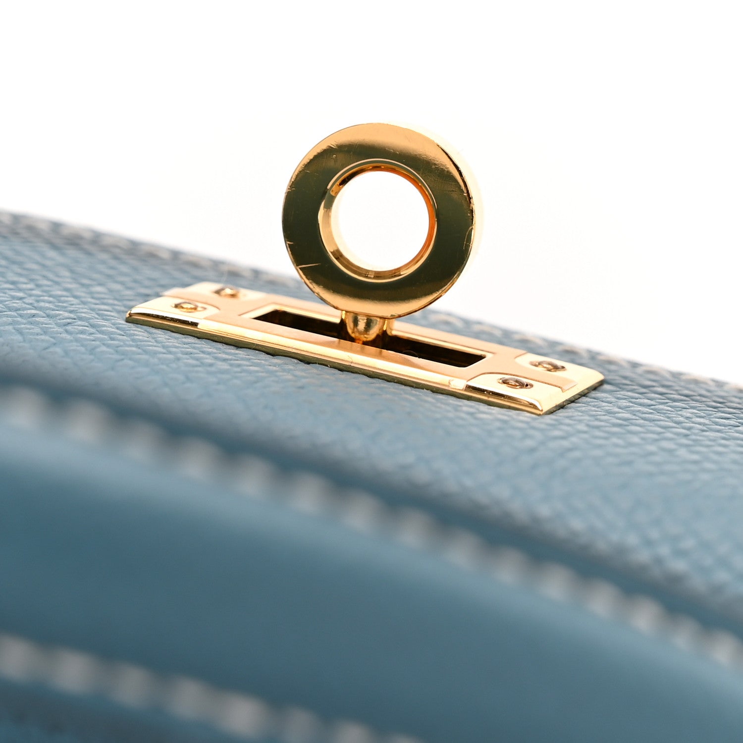 Hermes Epsom Mini Kelly Sellier 20 New Blue Jean 11 of 12