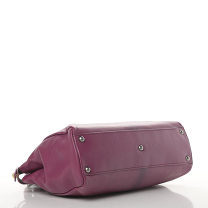 Fendi Goatskin Zucca Medium Peekaboo Iconic Satchel Ciclamino Tobacco Moro 3 of 15