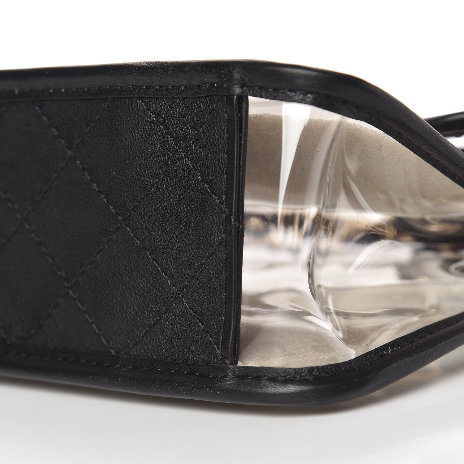 Chanel Lambskin PVC Medium Coco Sand Flap Black 9 of 10