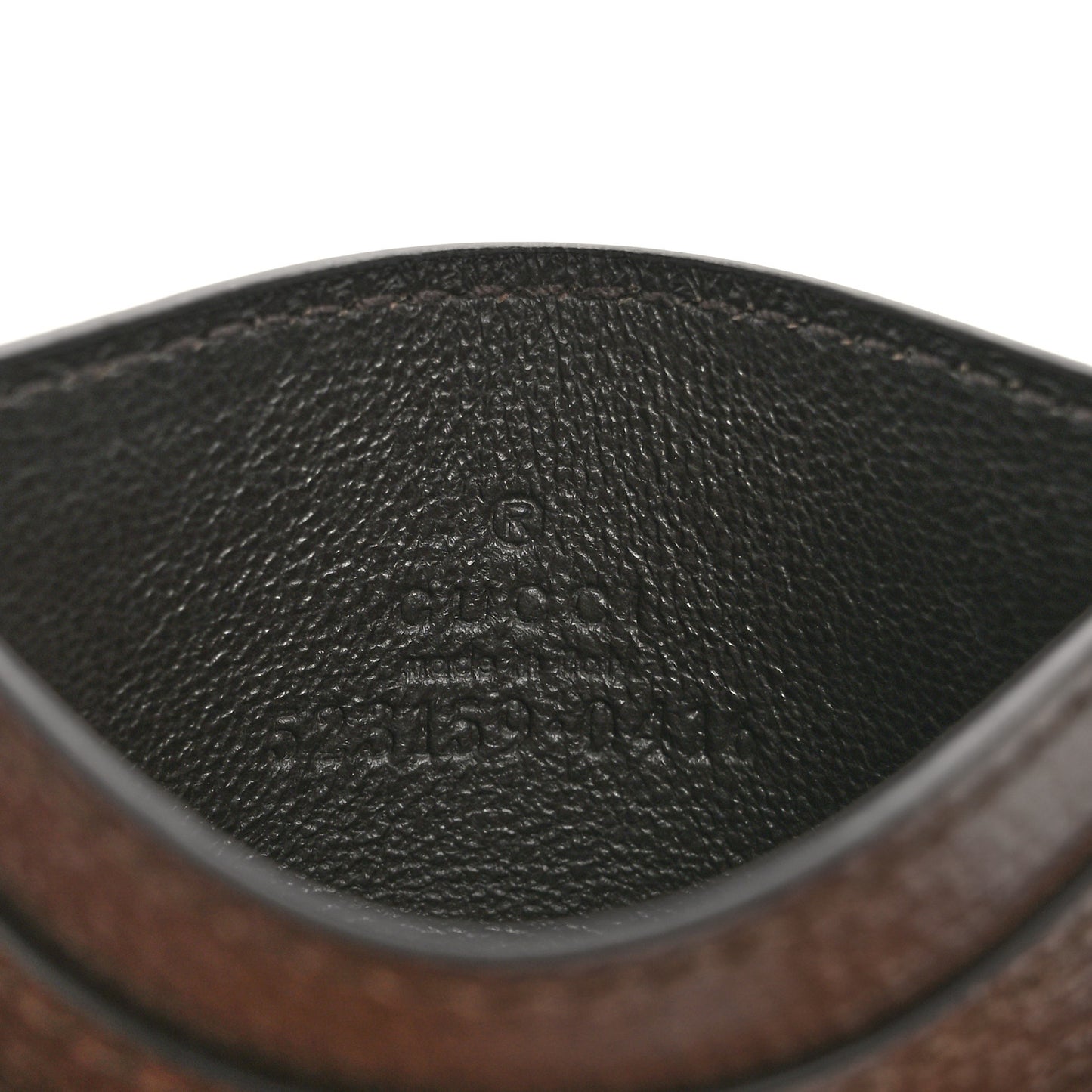 GG Supreme Monogram Ophidia Card Holder Brown