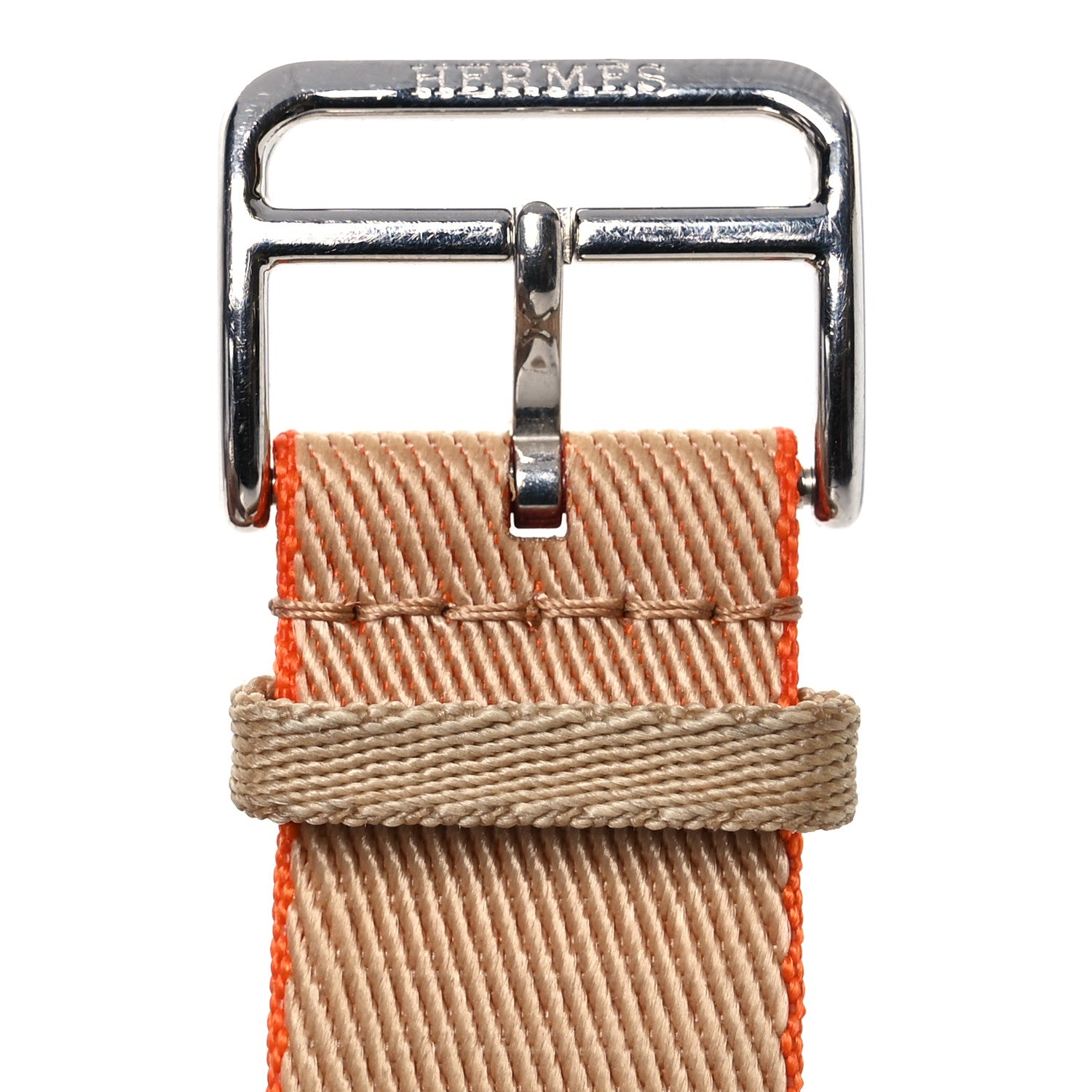 Hermes Nylon Weave Apple Watch Single Tour Band 44mm Kraft Orange 6 of 9