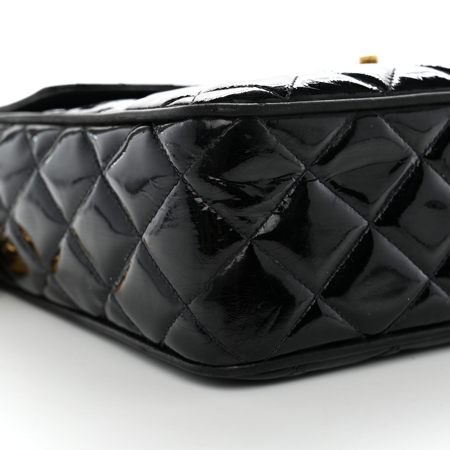 Chanel Patent Quilted CC Camera Case Black 10 of 14