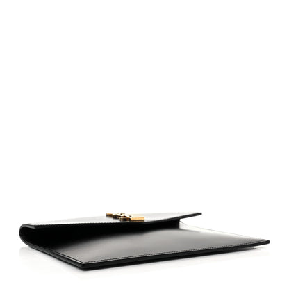 Saint Laurent Smooth Shiny Calfskin Monogram Uptown Baby Pouch Black 4 of 10