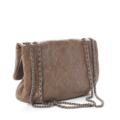 Chanel Caviar Quilted Medium Elastic Flap Brown 3 of 11