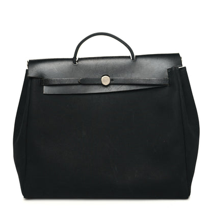 Hermes Toile Vache Calfskin Herbag 39 MM Black 1 of 14