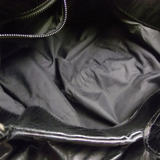 MARNI Lambskin Balloon Satchel Black