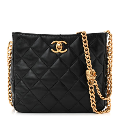 Chanel Lambskin Quilted Pillow Crush Hobo Black 1 of 12