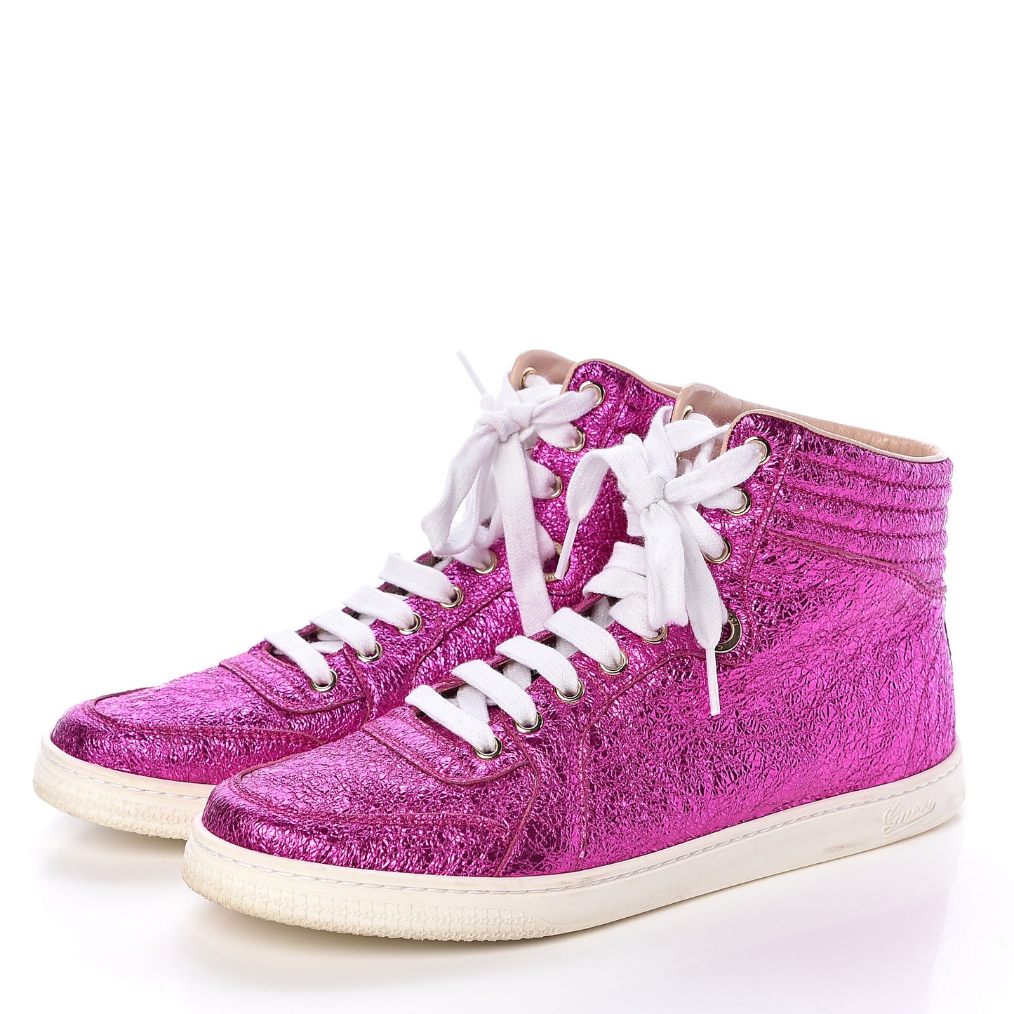 Galassia Womens High Top Sneakers 38.5 Fuxia