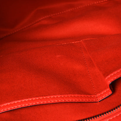 Celine Drummed Calfskin Mini Luggage Coquelicot 10 of 14