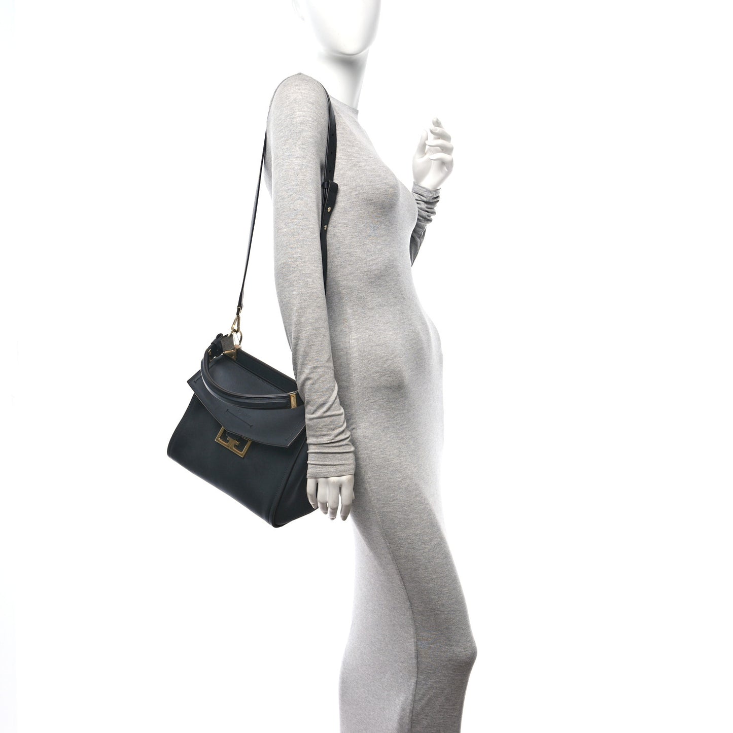 Calfskin Small Mystic Shoulder Bag Black