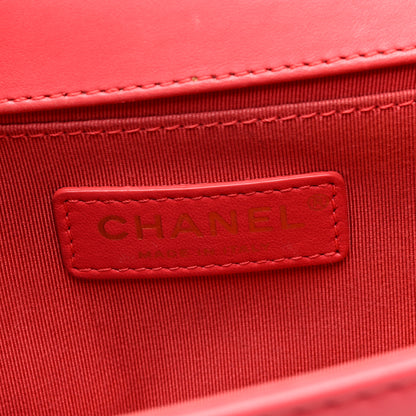 Chanel Tweed Lambskin Quilted Medium Braided Jacket Boy Flap Coral 6 of 11