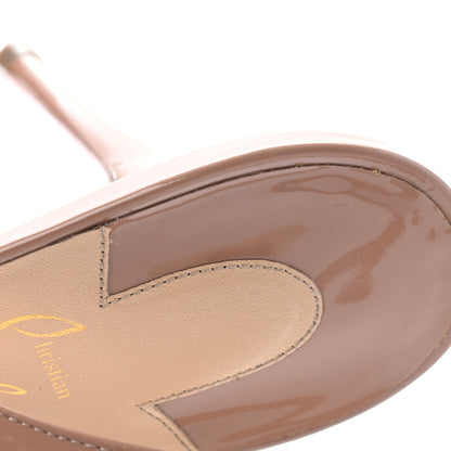 Christian Louboutin Patent Clare Sling 80 Pumps 40.5 Nude 10 of 12