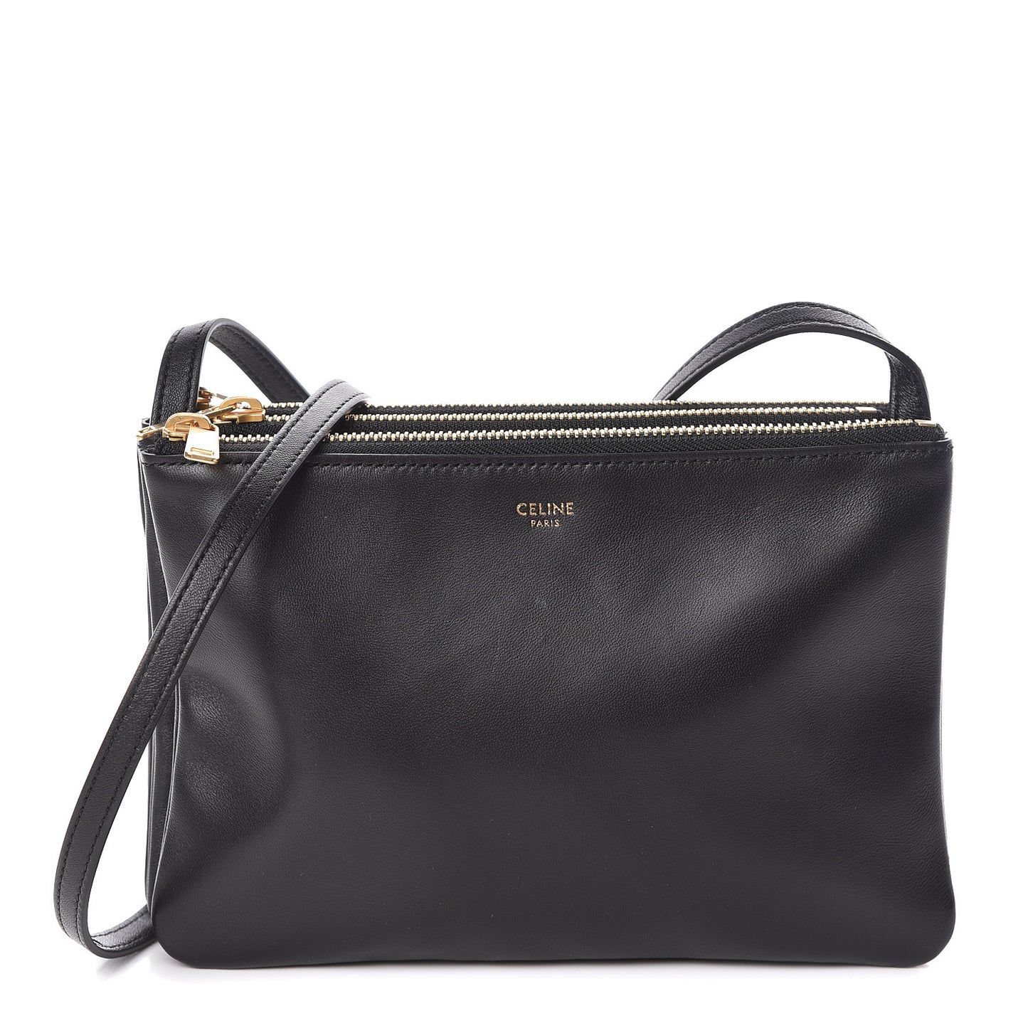 Lambskin Small Trio Crossbody Bag Black