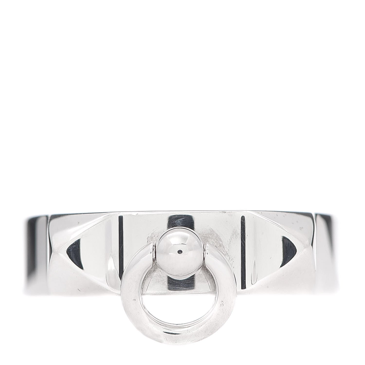 Hermes Sterling Silver PM Collier De Chien Ring 52 6 1 of 5
