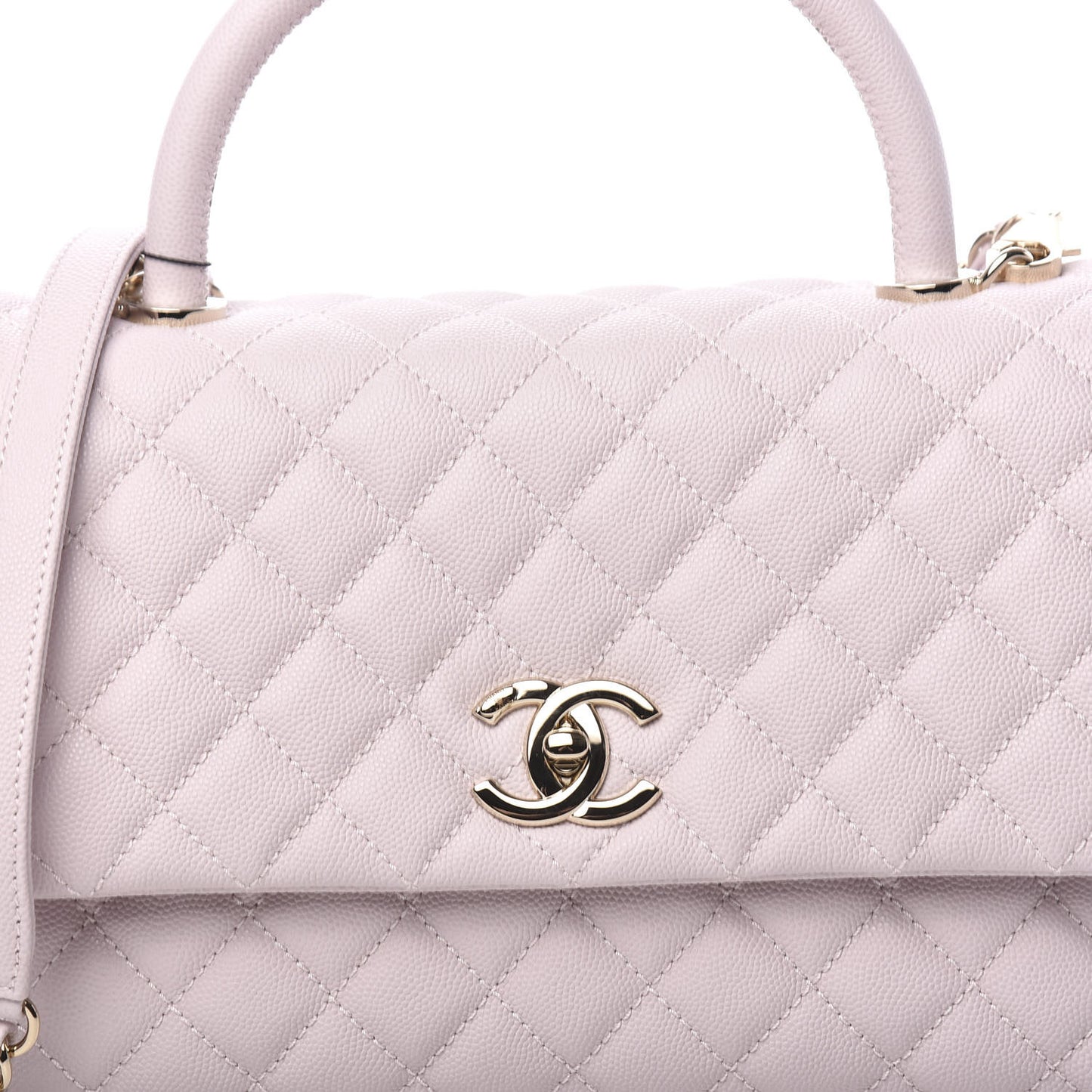 Caviar Quilted Small Coco Handle Flap Lilas Lilac