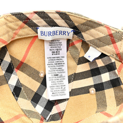 Burberry Cotton Blend Check EKD Baseball Hat M Sand 7 of 7