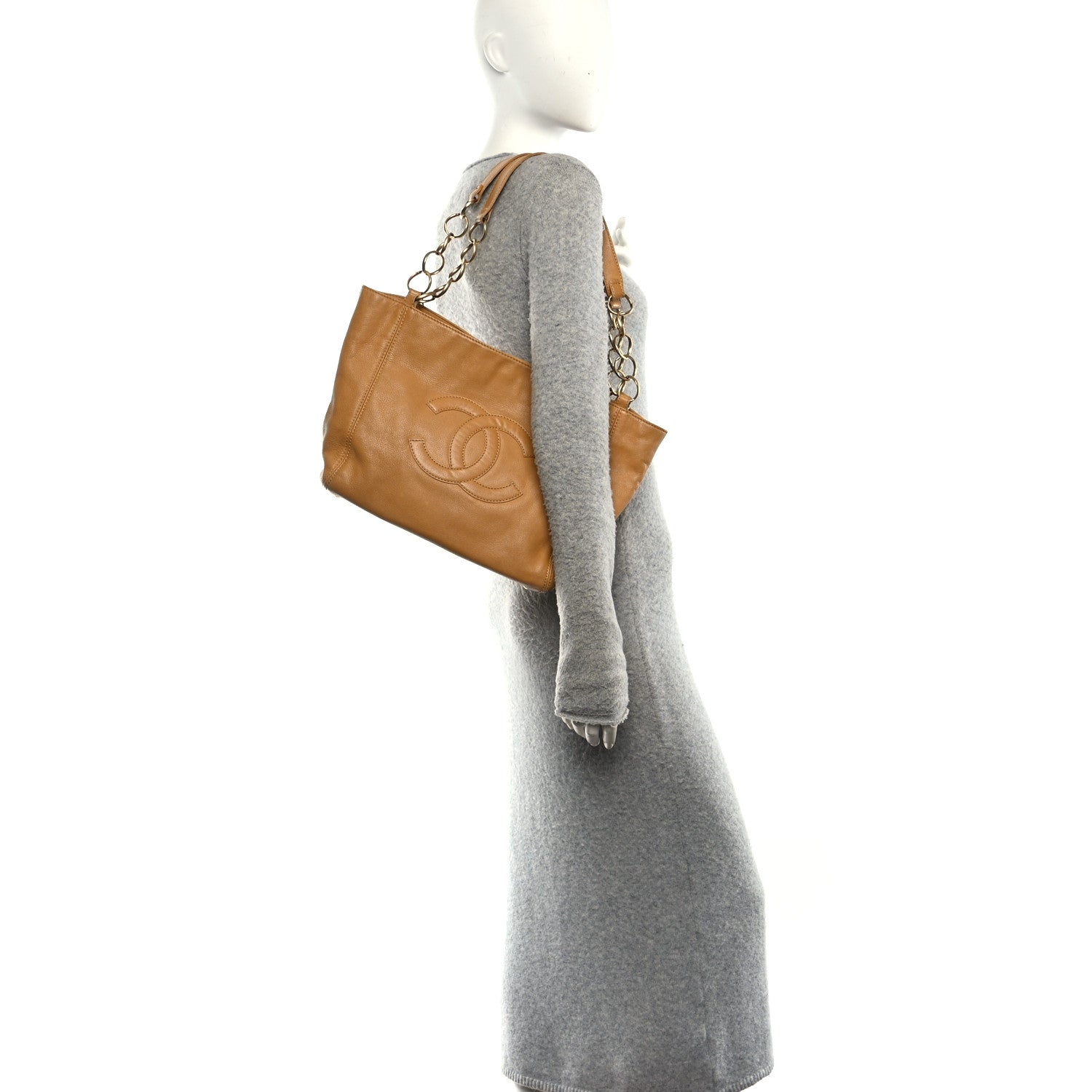 Chanel Caviar CC Timeless Shopping Tote Beige 2 of 11