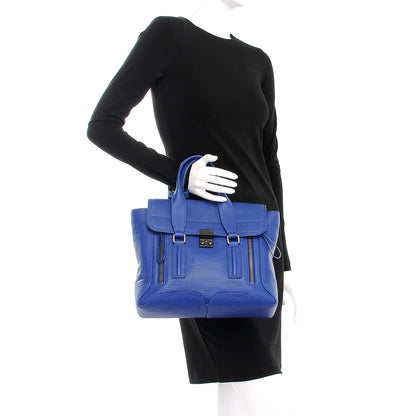 3.1 Phillip Lim Textured Calfskin Medium Pashli Satchel Cobalt 2 of 22