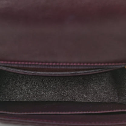 Chanel Lambskin Cross Stitch Small Coco Handle Flap Burgundy 7 of 11