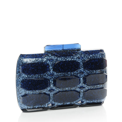 Gucci Plexiglass Glitter Aristrographic Box Clutch Classic Marine 3 of 8