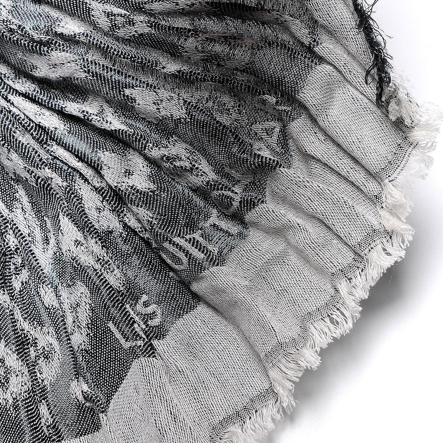 Louis Vuitton Silk Wool Monogram Ikat Scarf 4 of 7