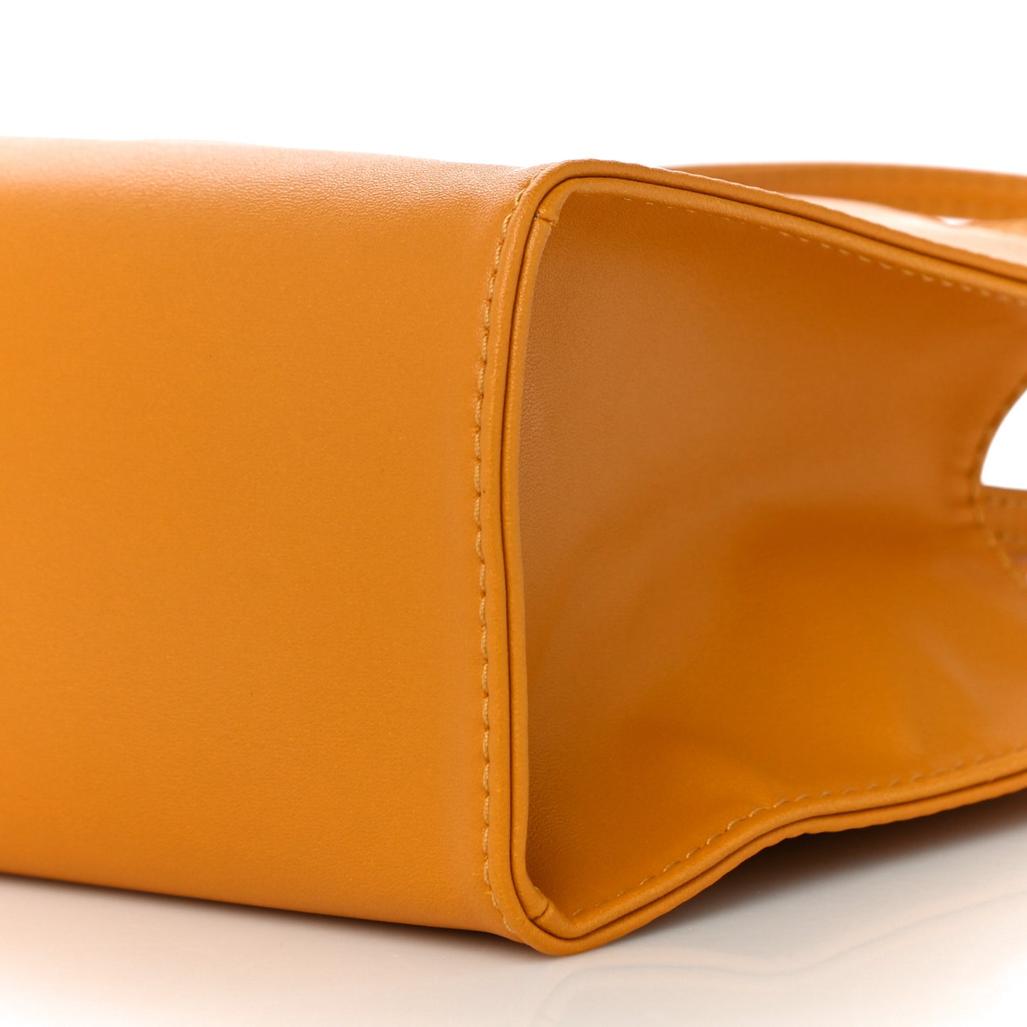 Vegan Leather Small Shopping Bag Mustard