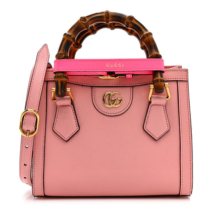 Gucci Wonka Grain Calfskin Mini Diana Tote Bag Wild Rose Fuxia Fluo 1 of 15
